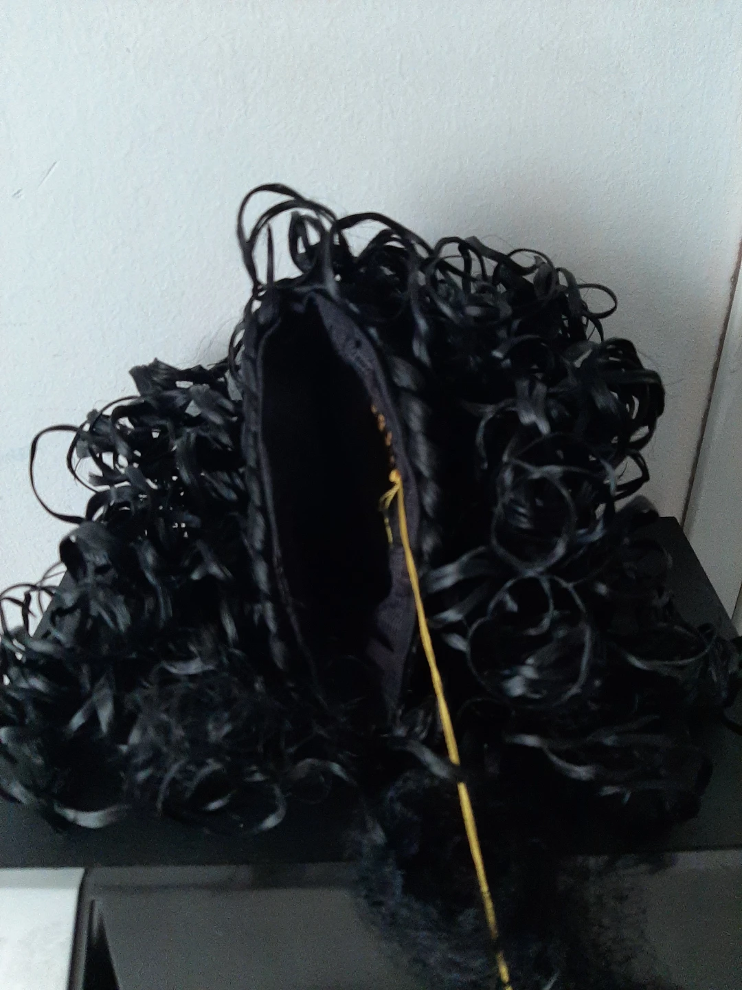 Black Curly Hair Bun Scrunchie - photo 5