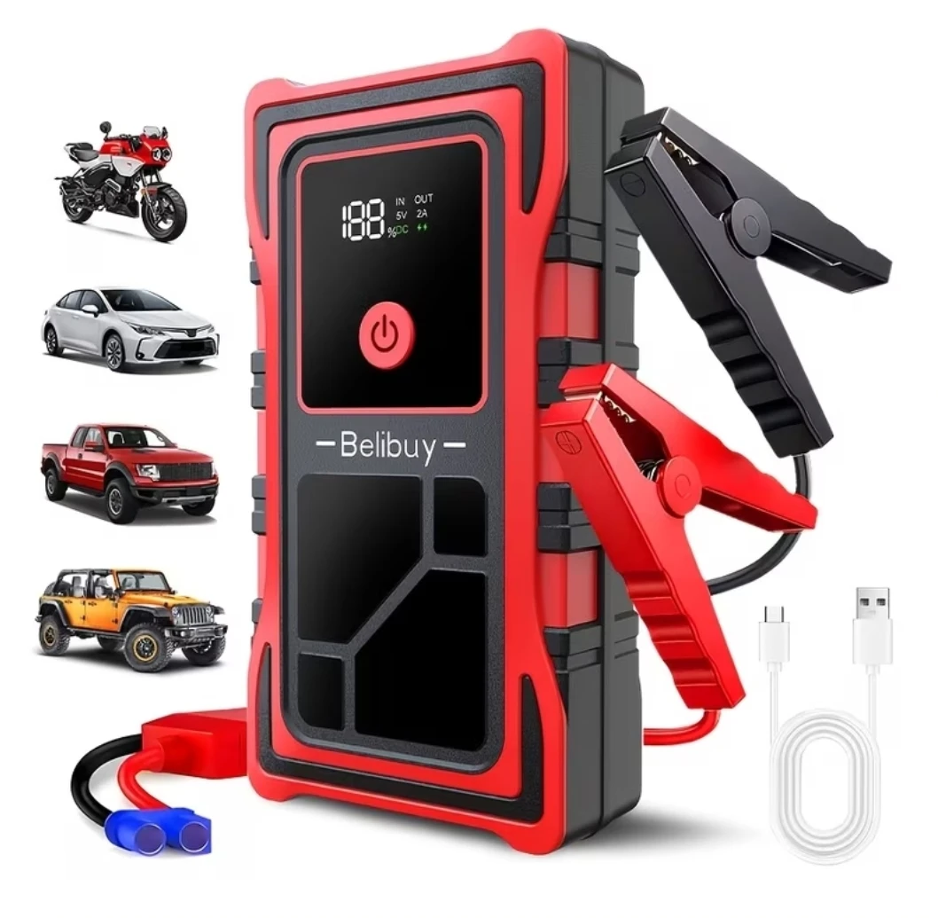 Belibuy Multi-Functional Jump Starter and Tire Inflator