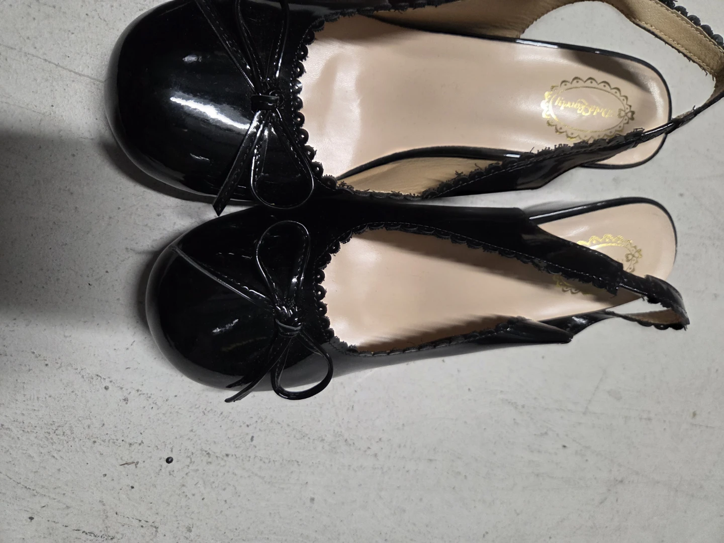 Dola Lovely Black Slingback Heels Size 39