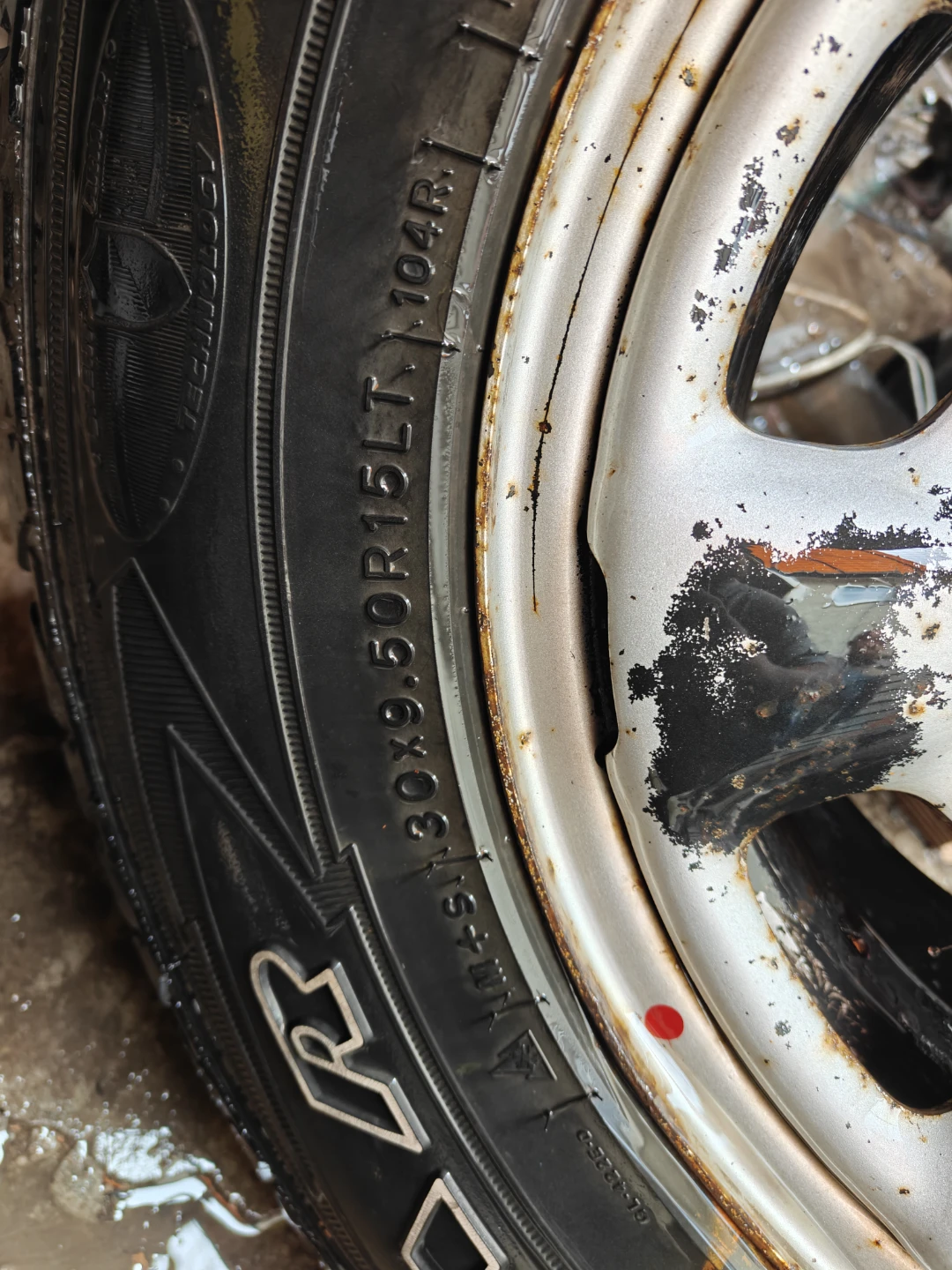 Goodyear Wrangler 30x9.50R15LT Tire on Rim - photo 3