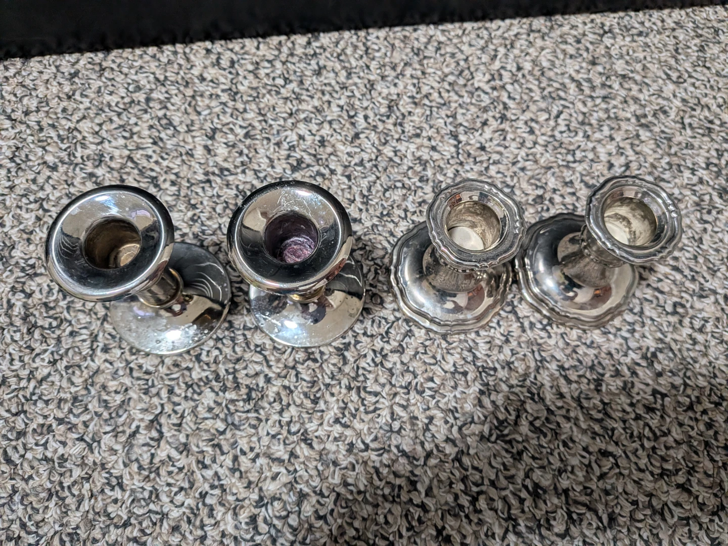 Vintage Silver plated candle holders, set of 4 - photo 2