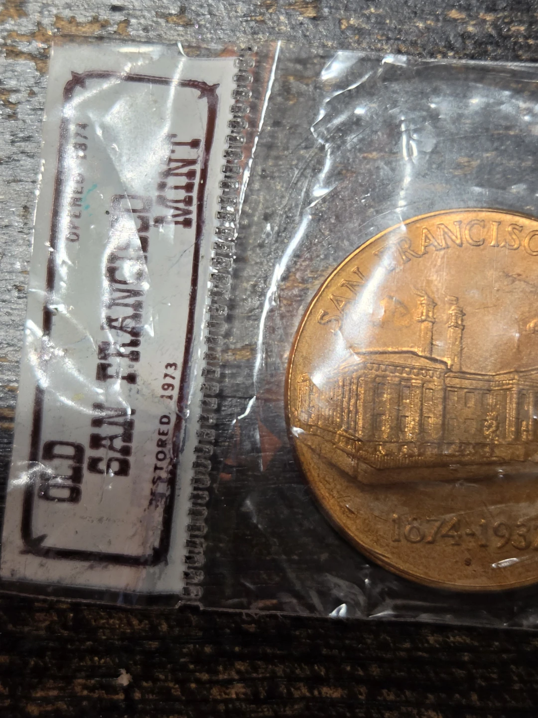 1973 Old San Francisco Mint Commemorative Medal Token - photo 4
