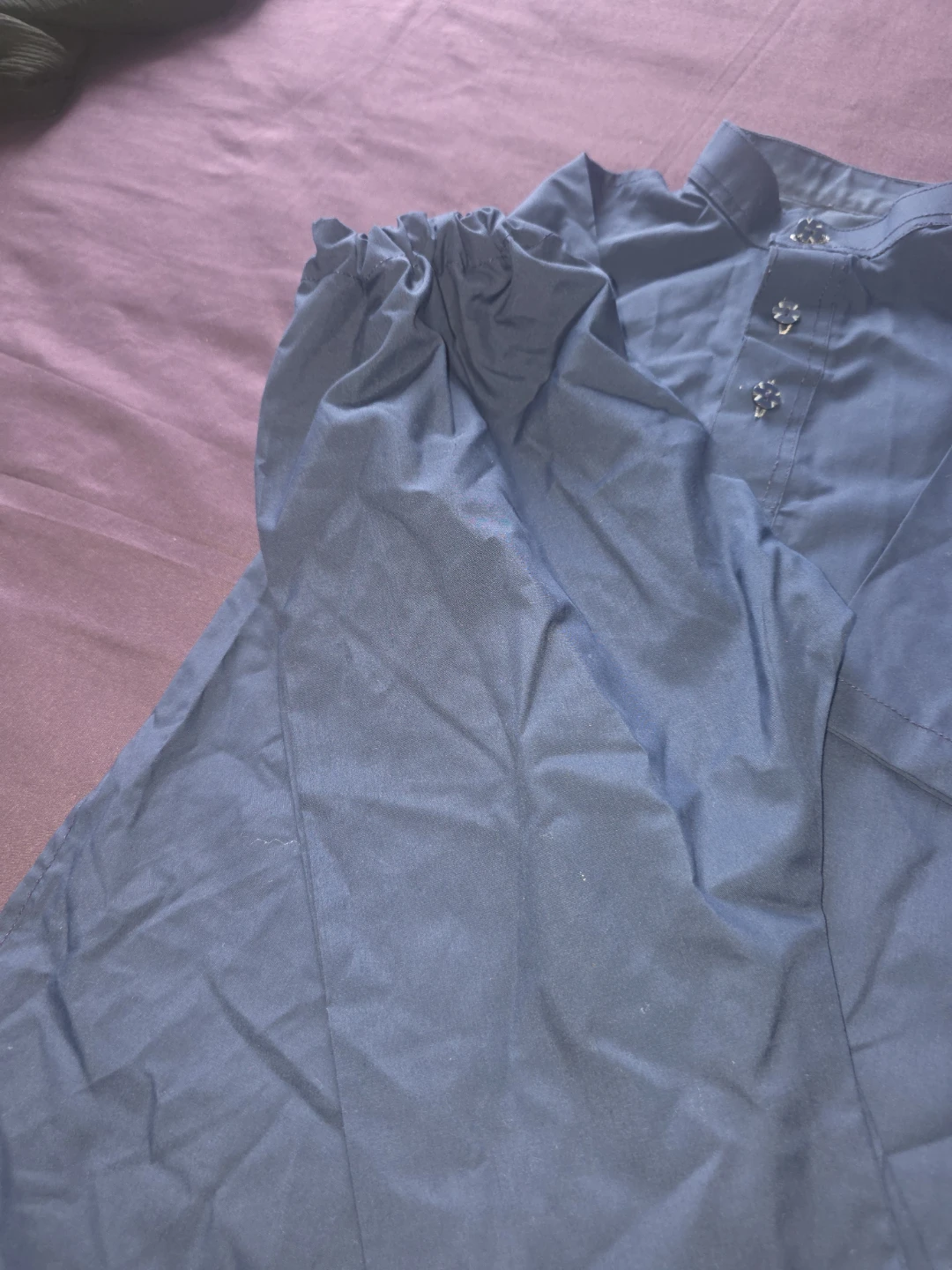 Boys Navy Blue Kurta Pajama Set - photo 3