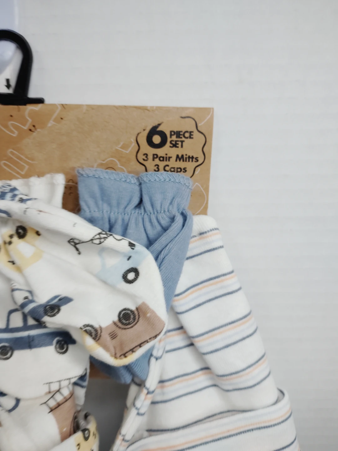 Baby Essentials 6-Piece Mitts and Caps Set - photo 3