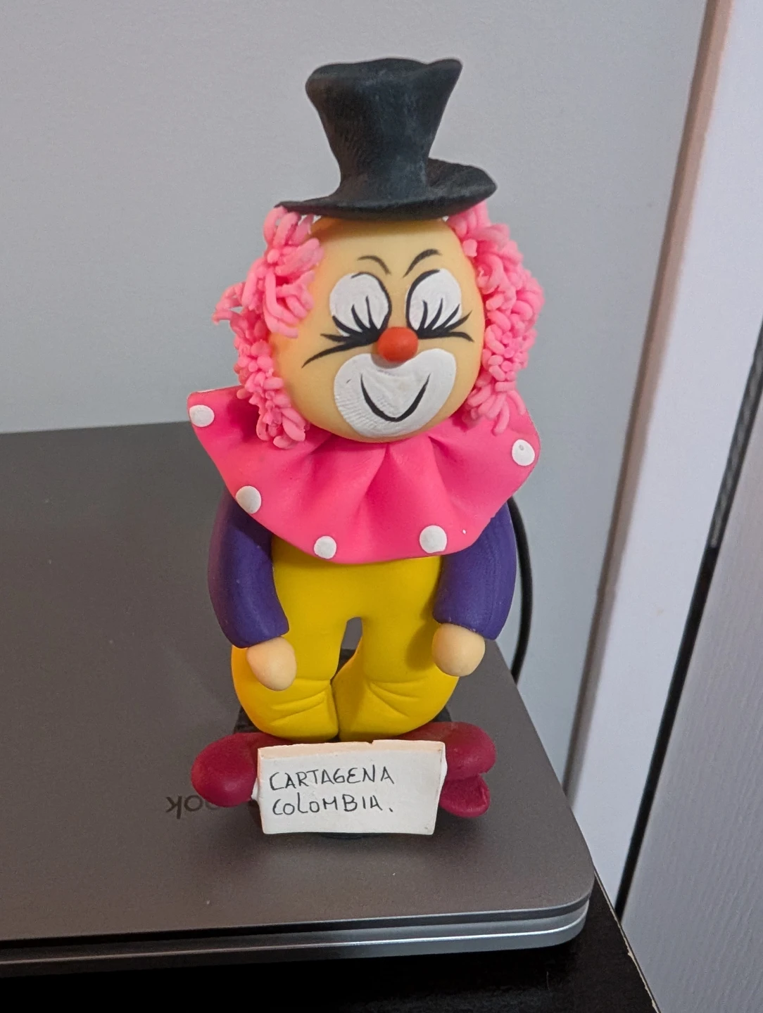 Handcrafted Cartagena Colombia Clown Figurine