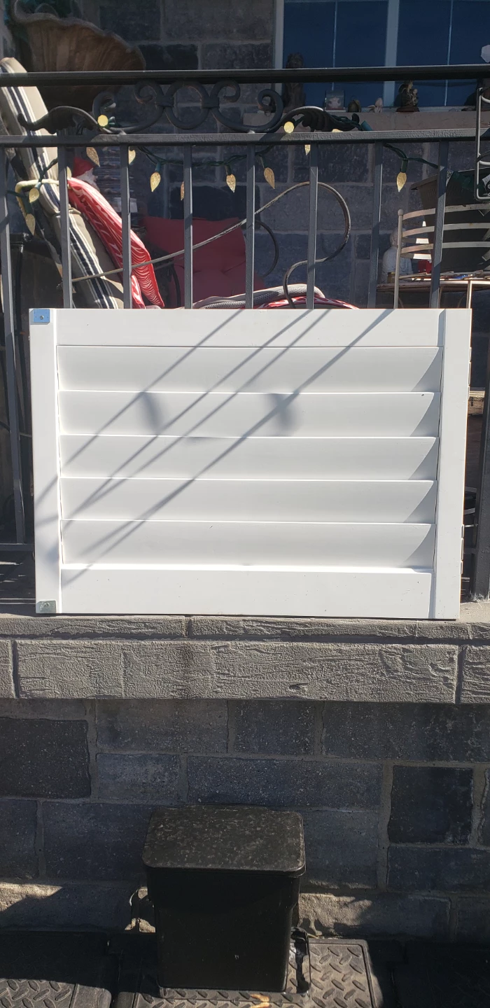 3 White Window Shutters pulled off basement windows - photo 3