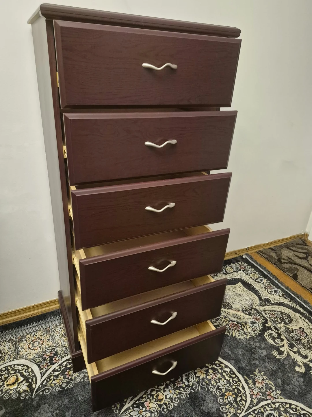 Tall Dark Wood Dresser and original wood - photo 2