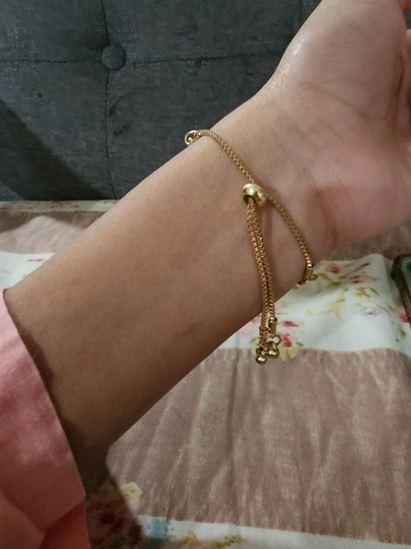Gold-Tone Flower Slider Bracelet