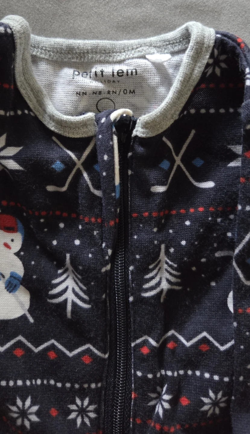 Petit Lem Newborn Holiday Footed Pajama - photo 2