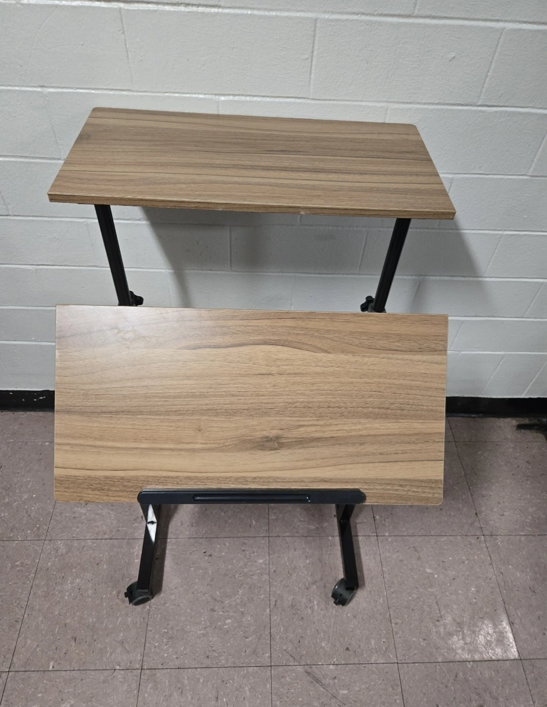 Mobile Adjustable Rolling Standing Desk Laptop Cart - photo 3