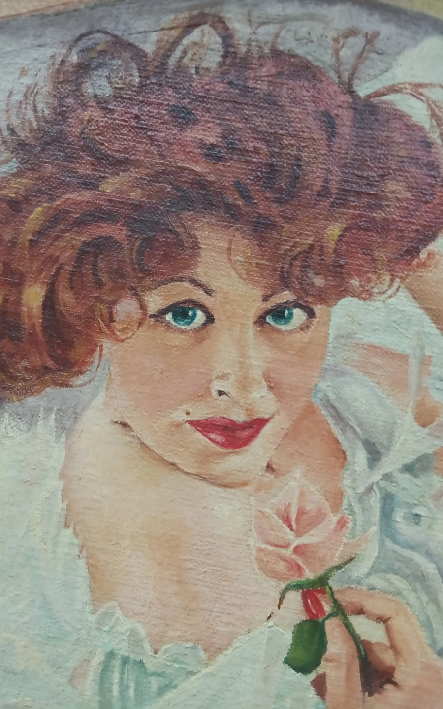 Vintage 1955 Glamour Oil Painting Art – Arlene Dahl - photo 4