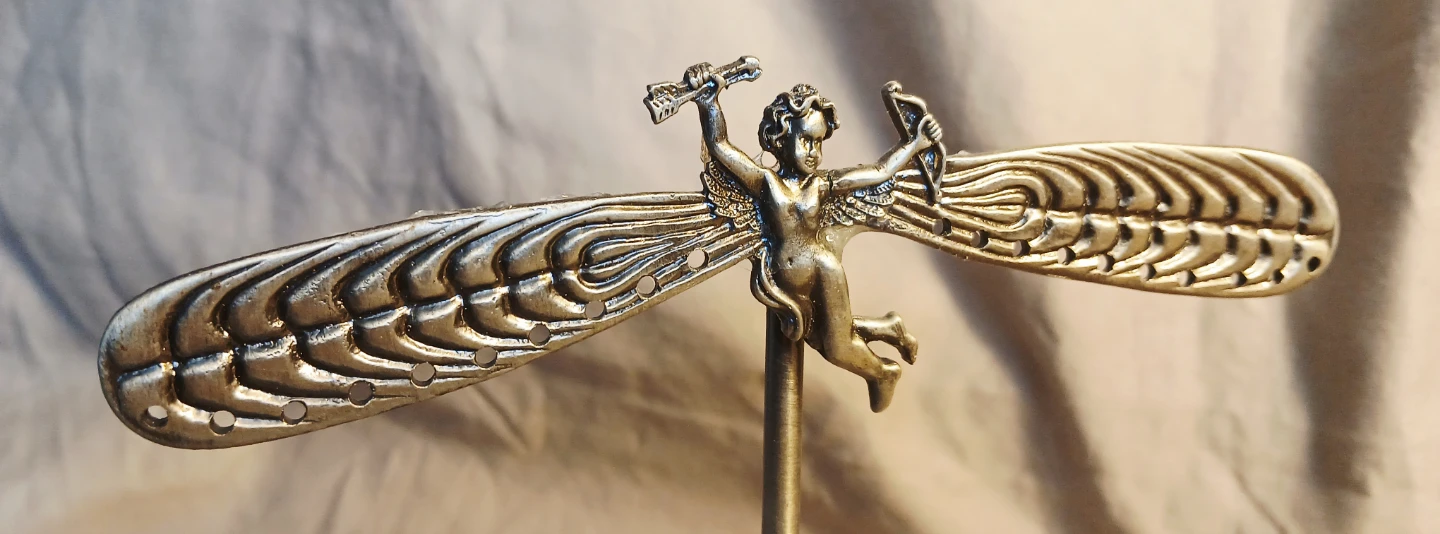 Refubtished Vintage-style Cherub Earrings display