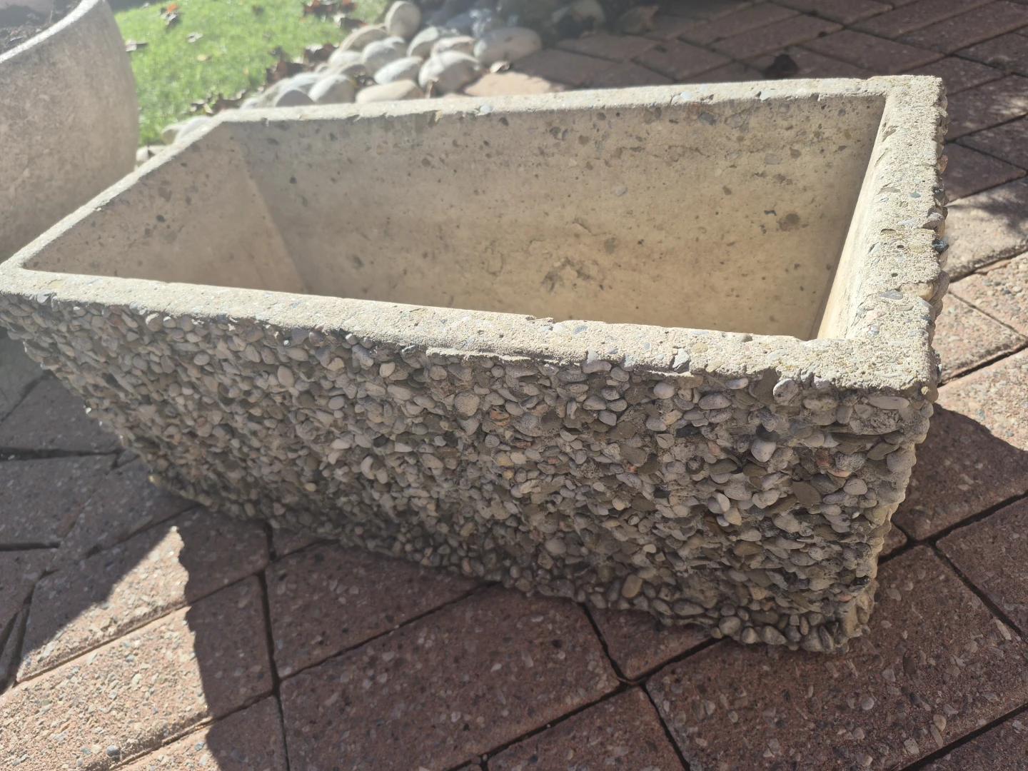 High Quality Exposed Aggregate Concrete Rectangular Planter - photo 4