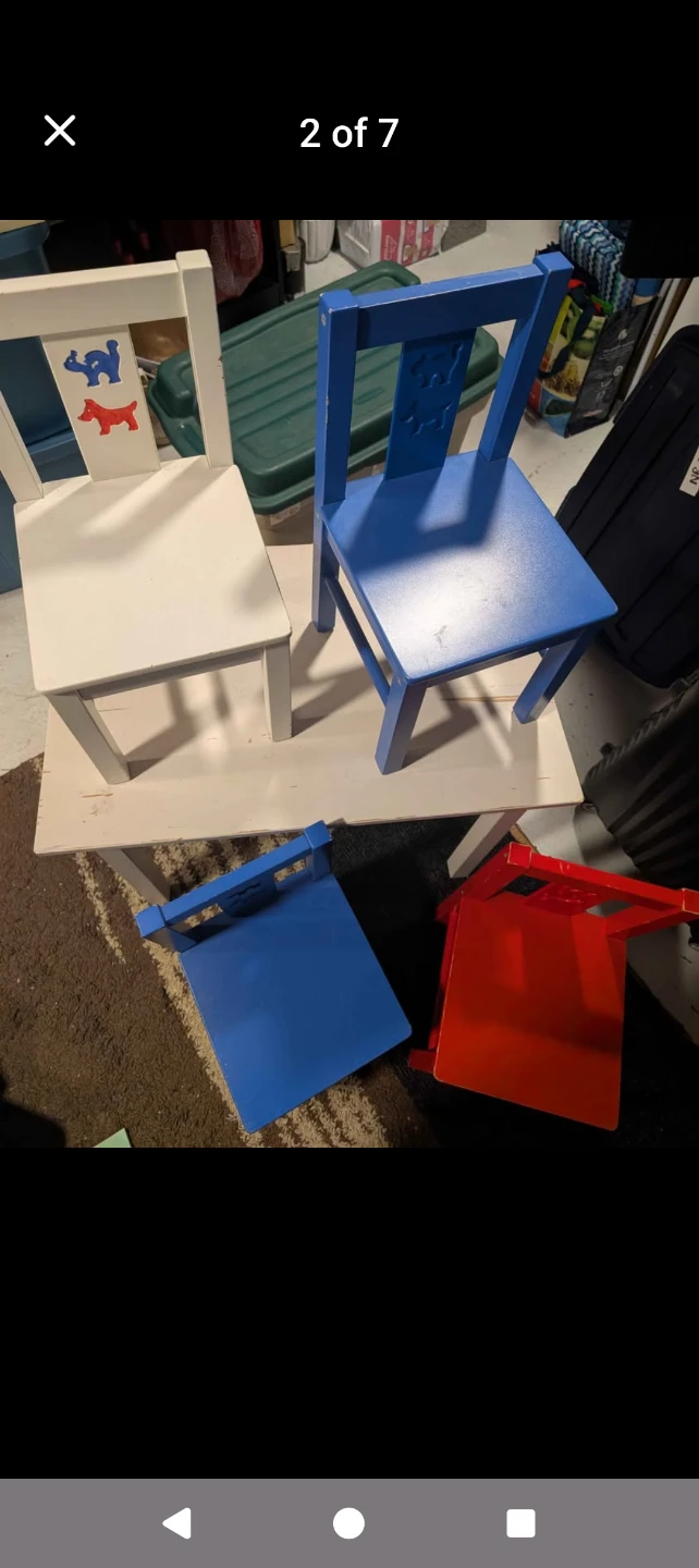 IKEA Mammut Kids Table and Chairs Set - photo 2