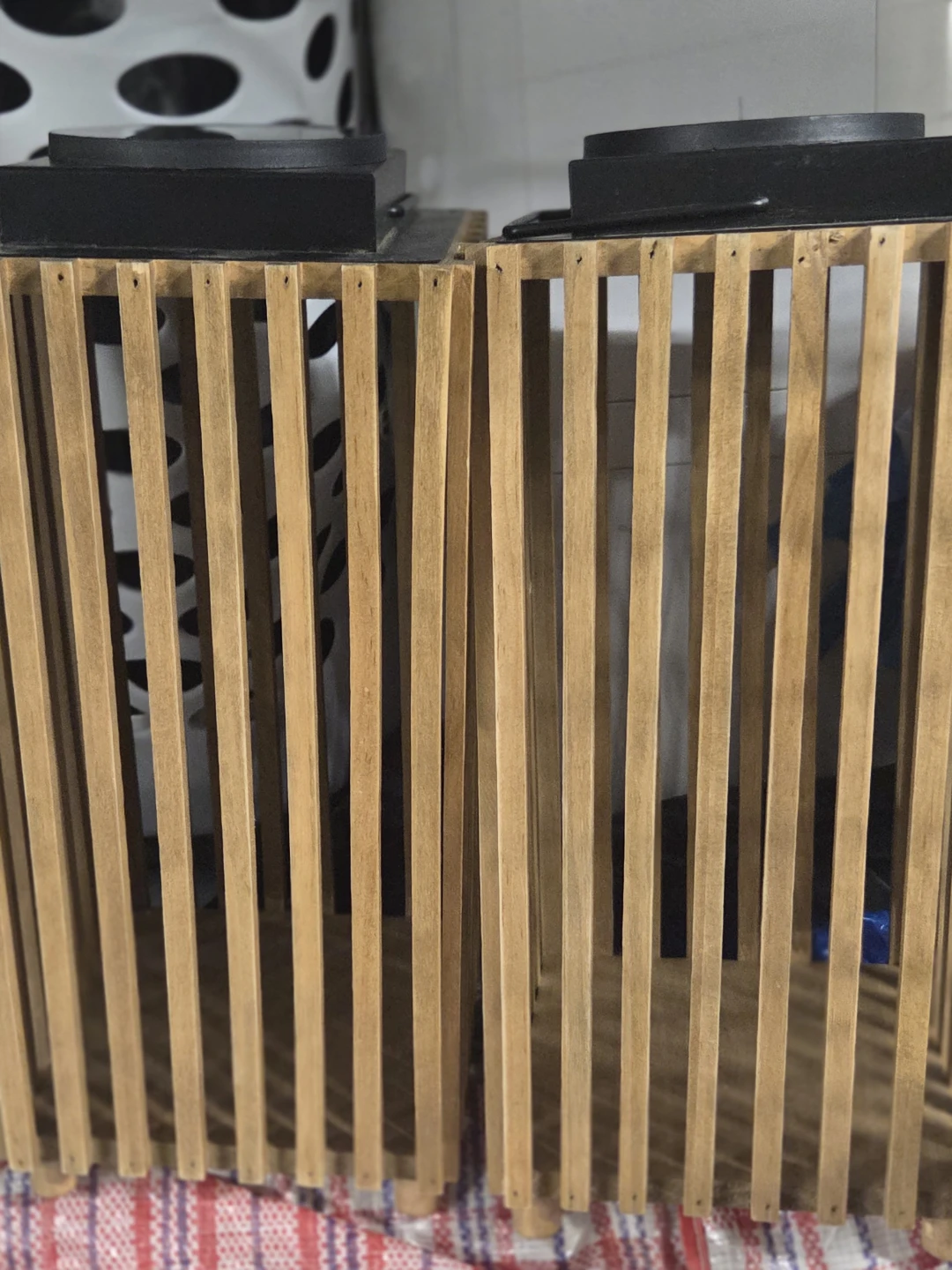 Two Wooden Slatted Outdoor Lanterns - photo 4