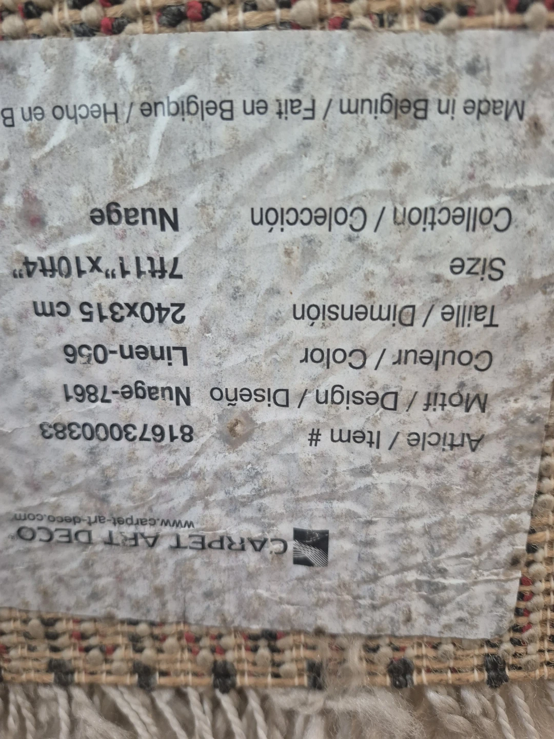 Beige throw Carpet/Rug - photo 2