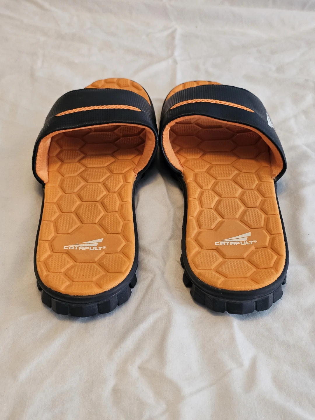 Catapult Men's Slide Sandals Black/Orange Slip-On  US 12 Std - photo 2