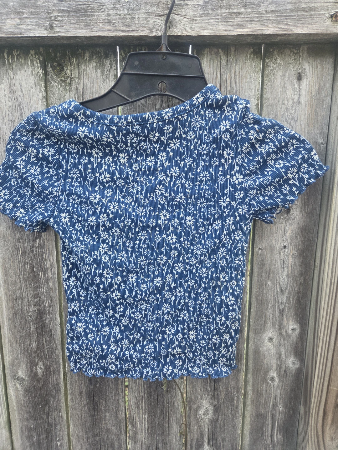 Gap Teen Floral Ribbed Button-Down Top - photo 3