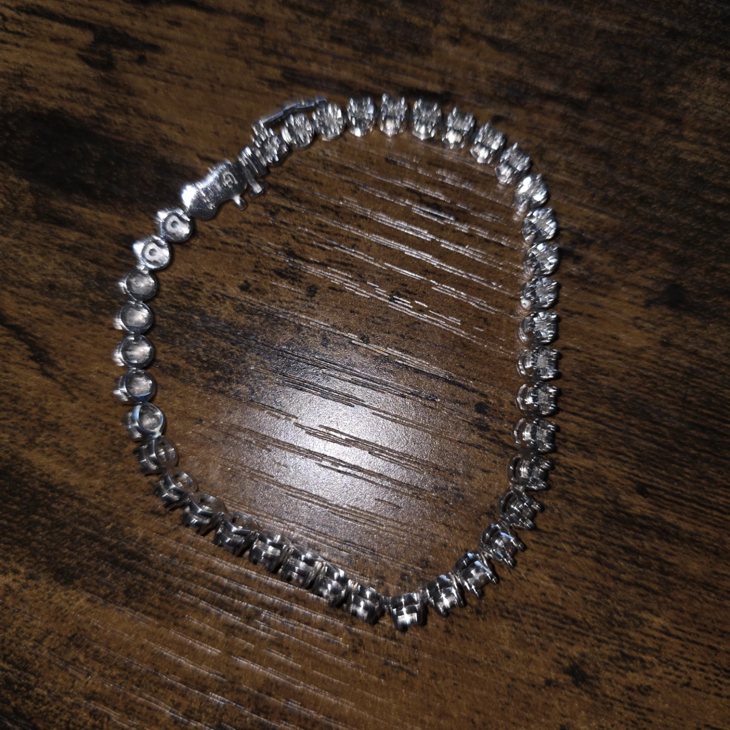 Sterling Silver Diamond-Style Tennis Bracelet - photo 3