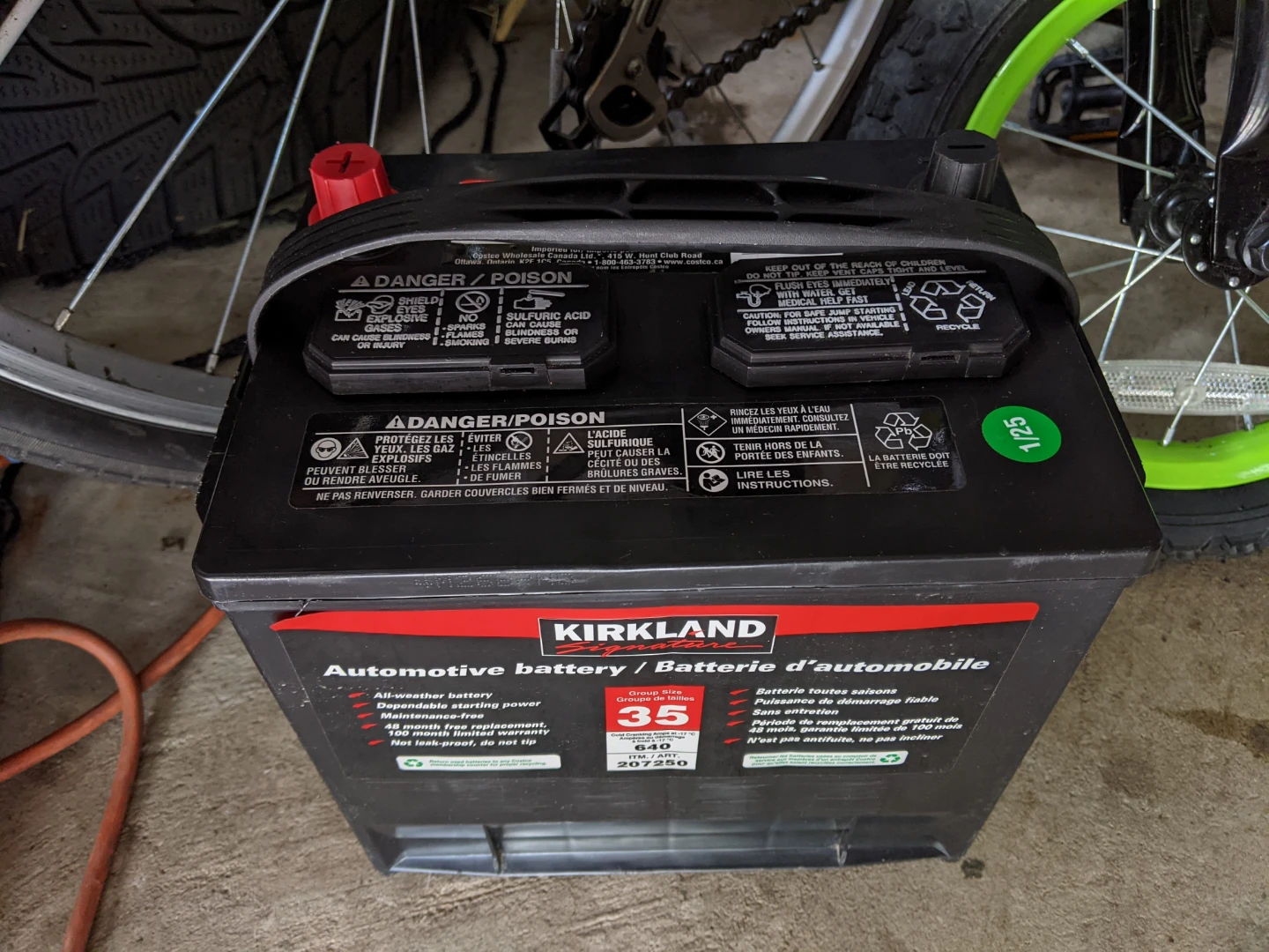 Like-New Costco Kirkland Signature Group 35 Car Battery - photo 2