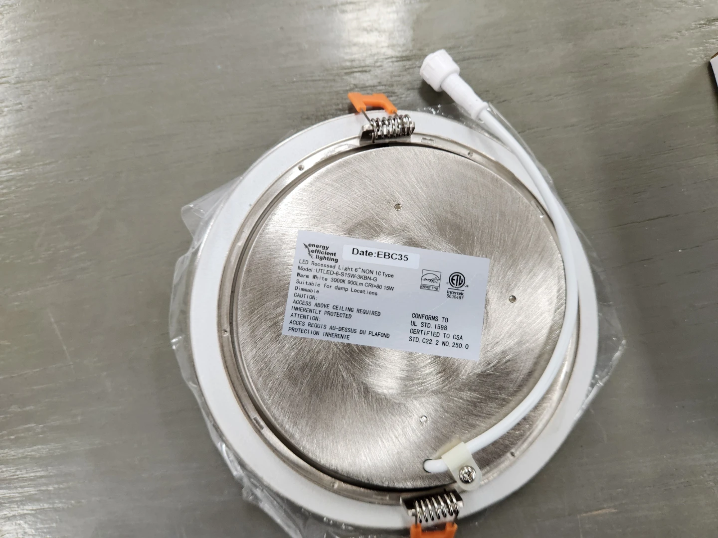 Energy Efficient Lighting 6" LED Recessed Gimbal Light 3000K - photo 3