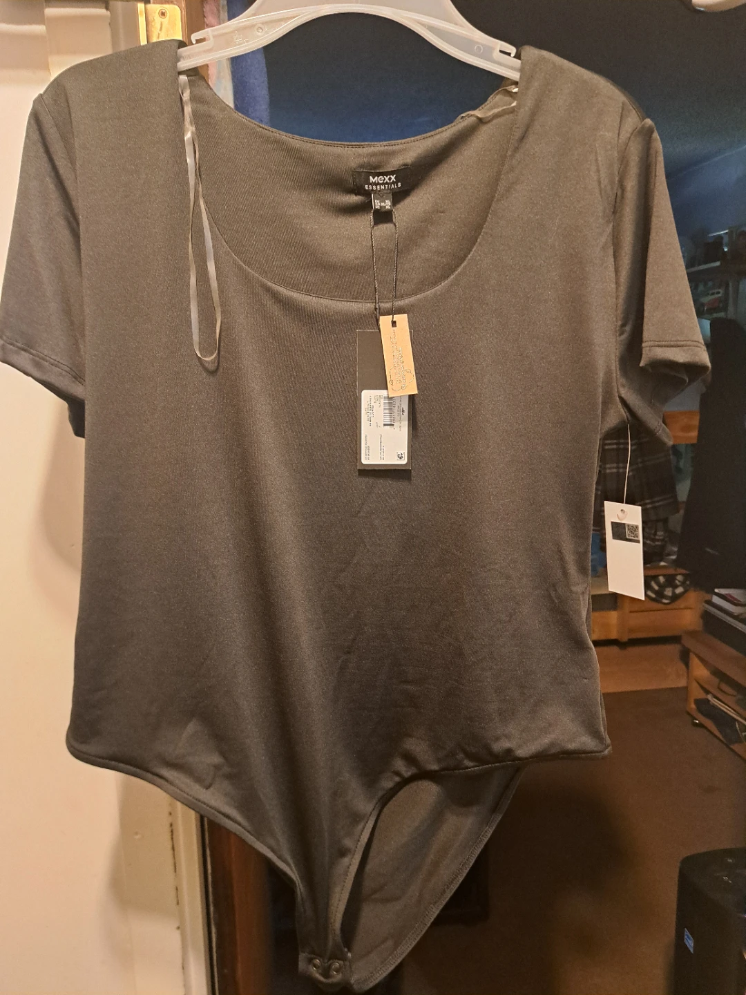 Mexx Essentials Short Sleeve Bodysuit - Black - XL