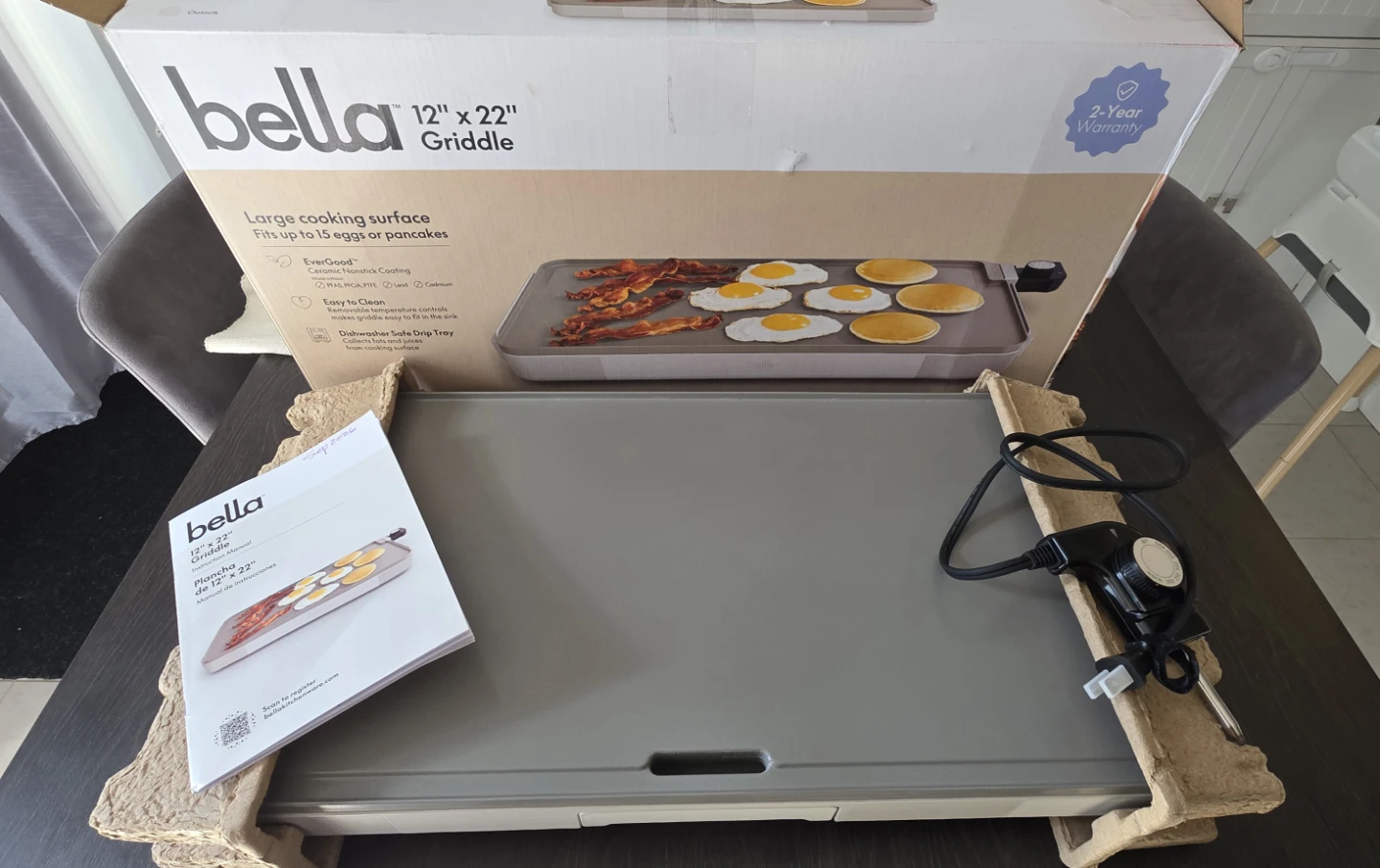 BELLA ELECTRICAL GRIDDLE 12×22