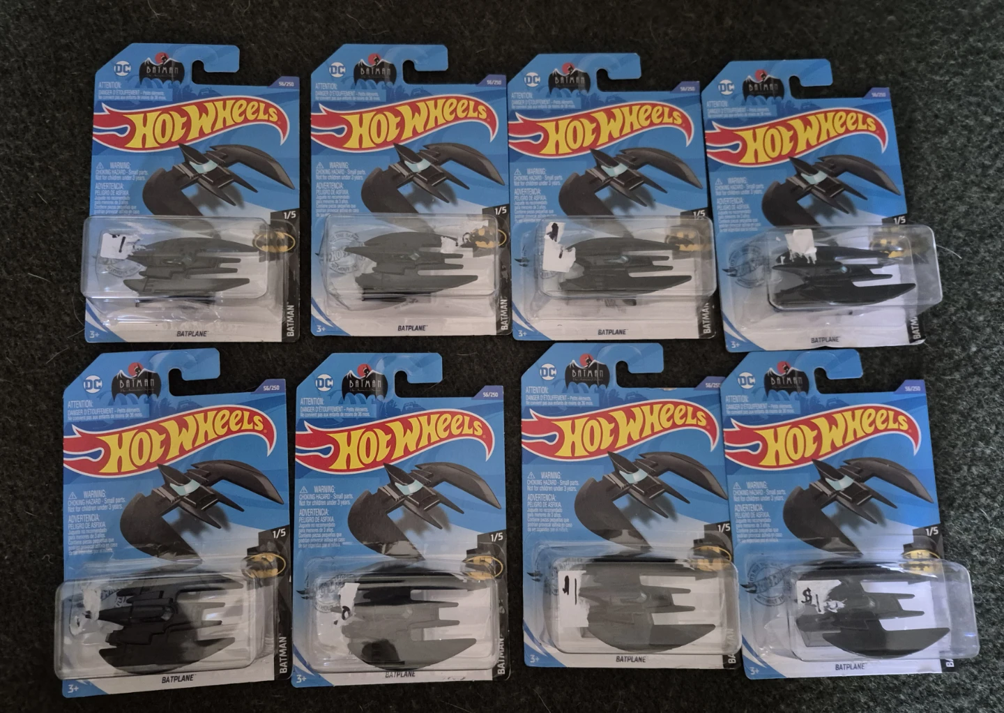 8 Hot Wheels DC Batman Batplane Diecast Cars
