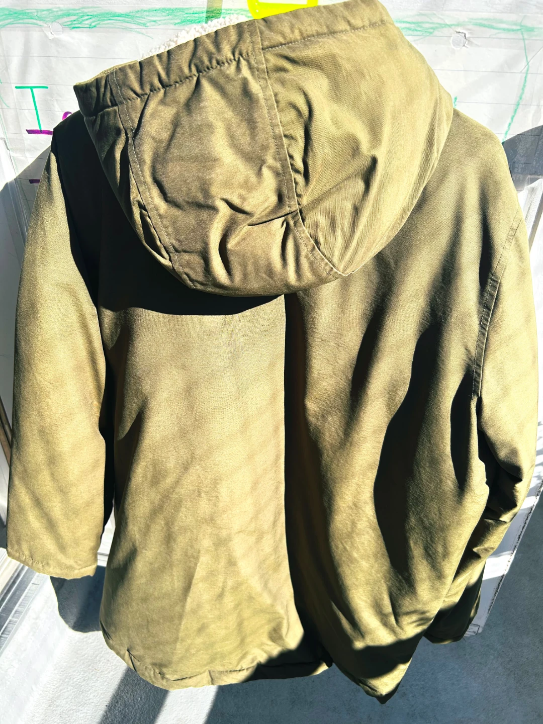 Old Navy Olive Green Sherpa-Lined Parka - photo 2