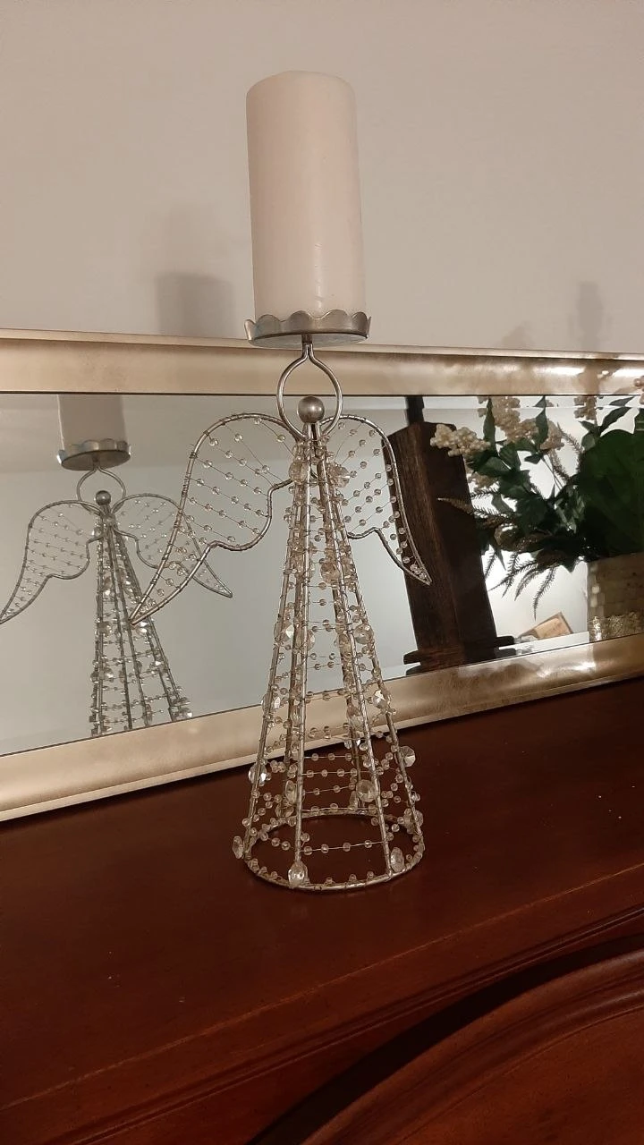Decorative Beaded Wire Angel Candle Holder - photo 4
