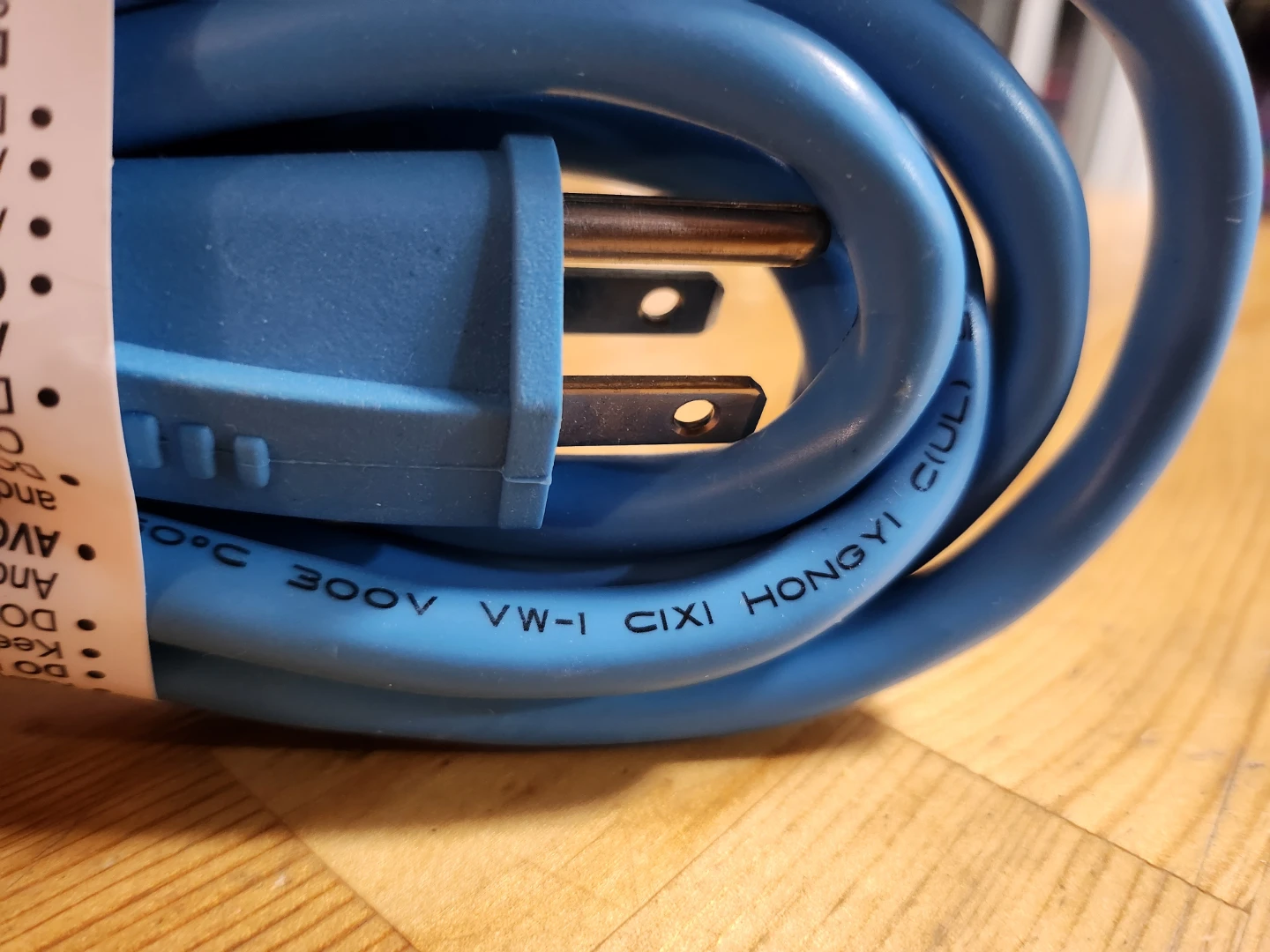 Indoor/Outdoor Extension Cord Blue - photo 2