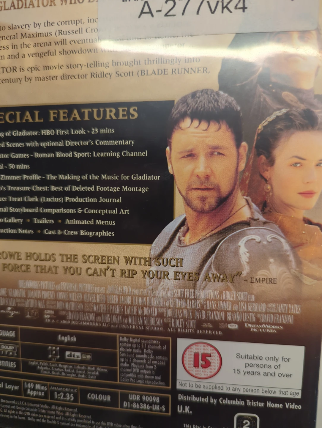 Gladiator Collector's Edition 2-Disc DVD - photo 3