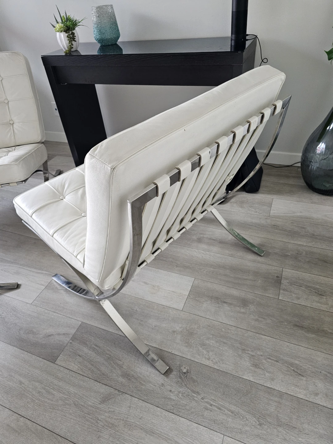 Barcelona Style Accent Chairs and Ottoman Set - photo 2
