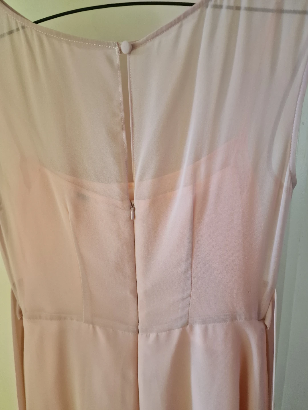 Light Pink Chiffon Sleeveless Dress - photo 2