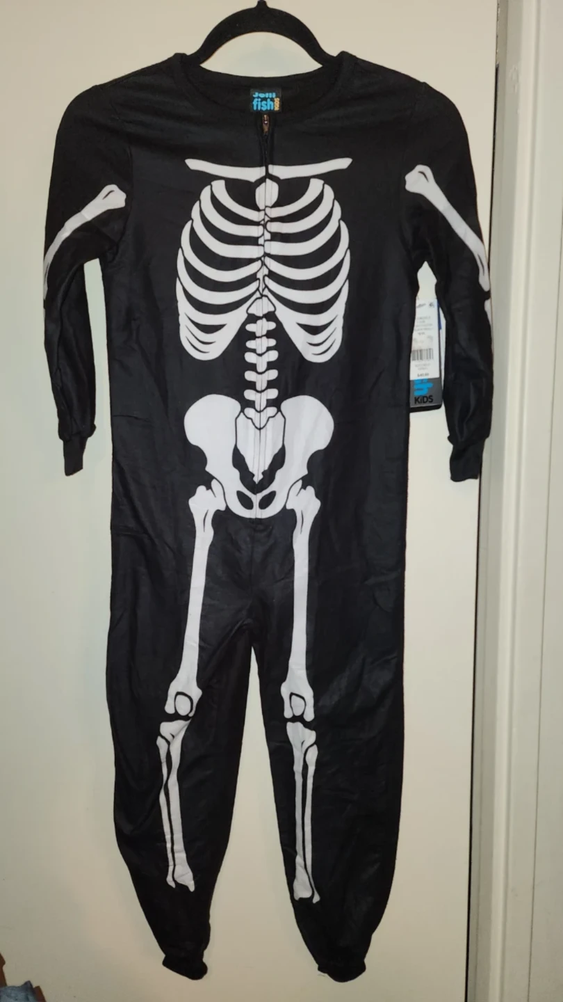 Jellifish Kids Skeleton Costume Onesie Pajama Size 6/7