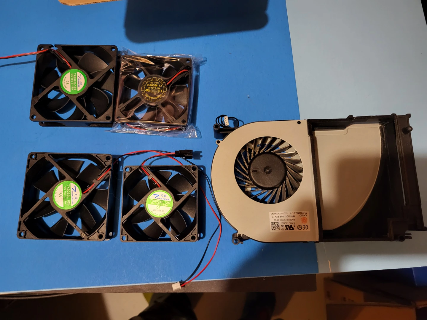 Mixed DC Cooling & Blower Fan Lot (5 Units)