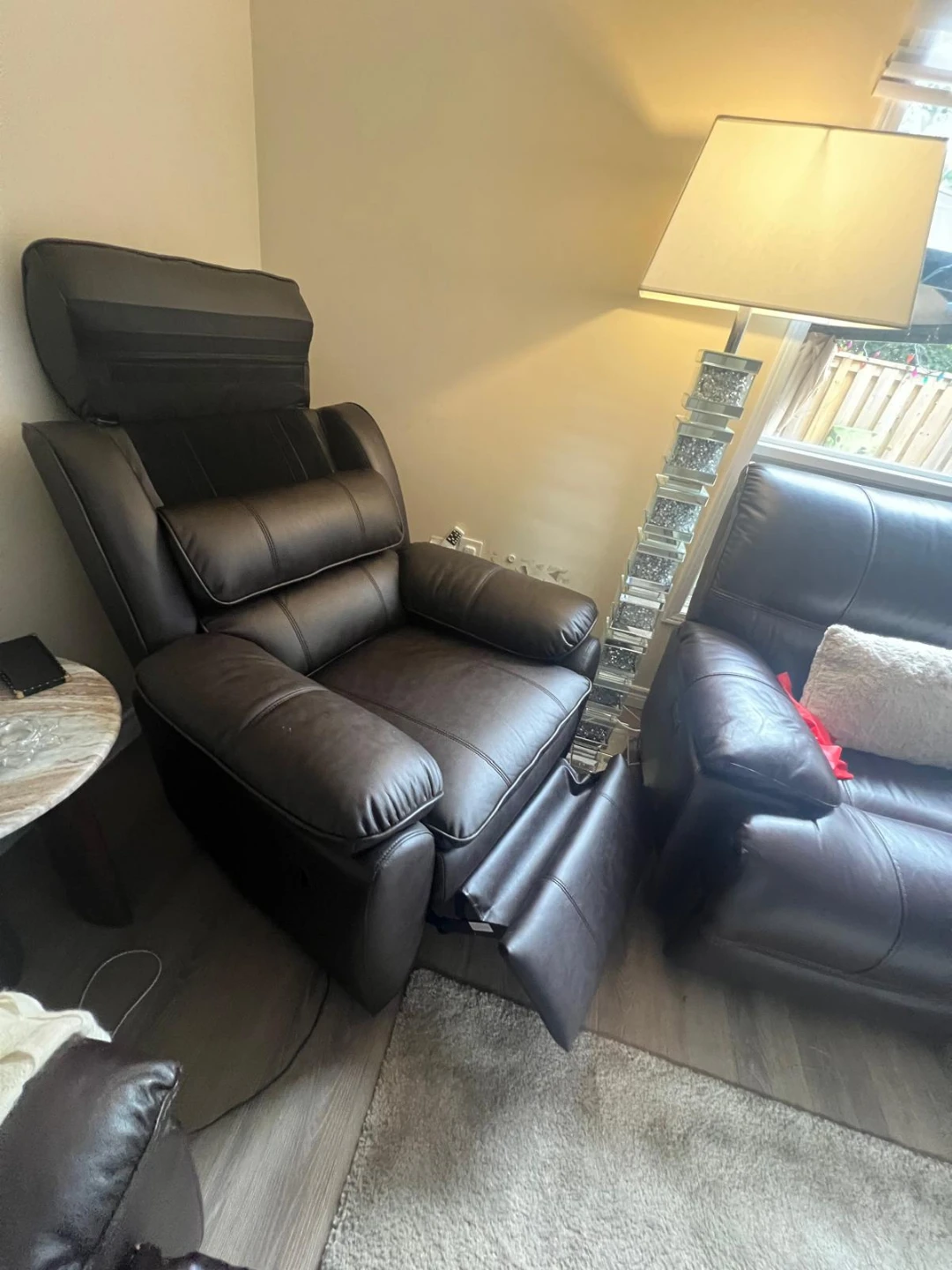 Dark Brown Leather Recliner - photo 5