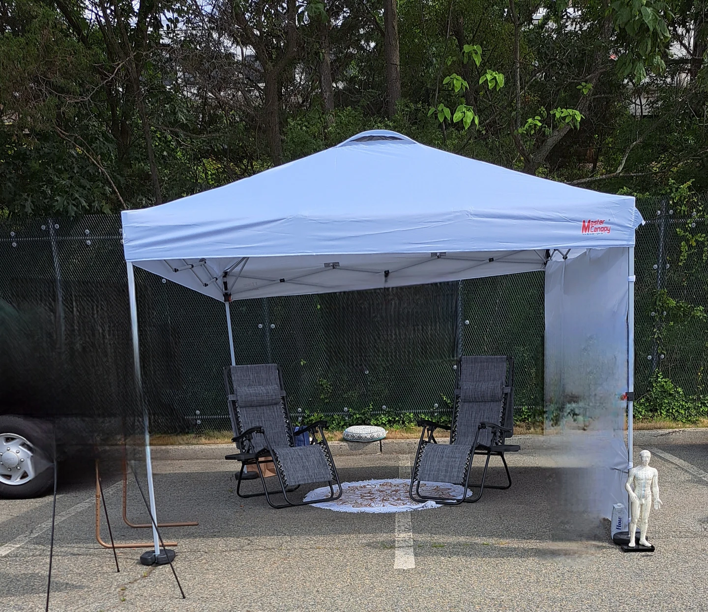 10X10 canopy and weight set