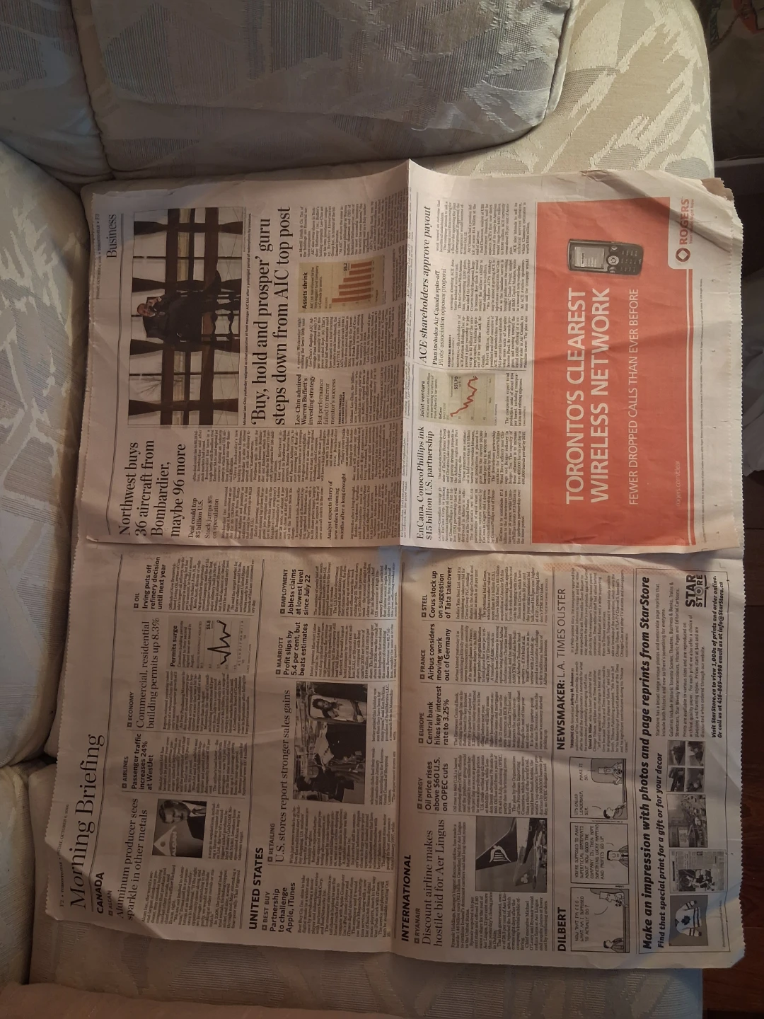 Vintage Toronto Star Newspaper - Oct 6, 2006 (Business Section) - photo 2