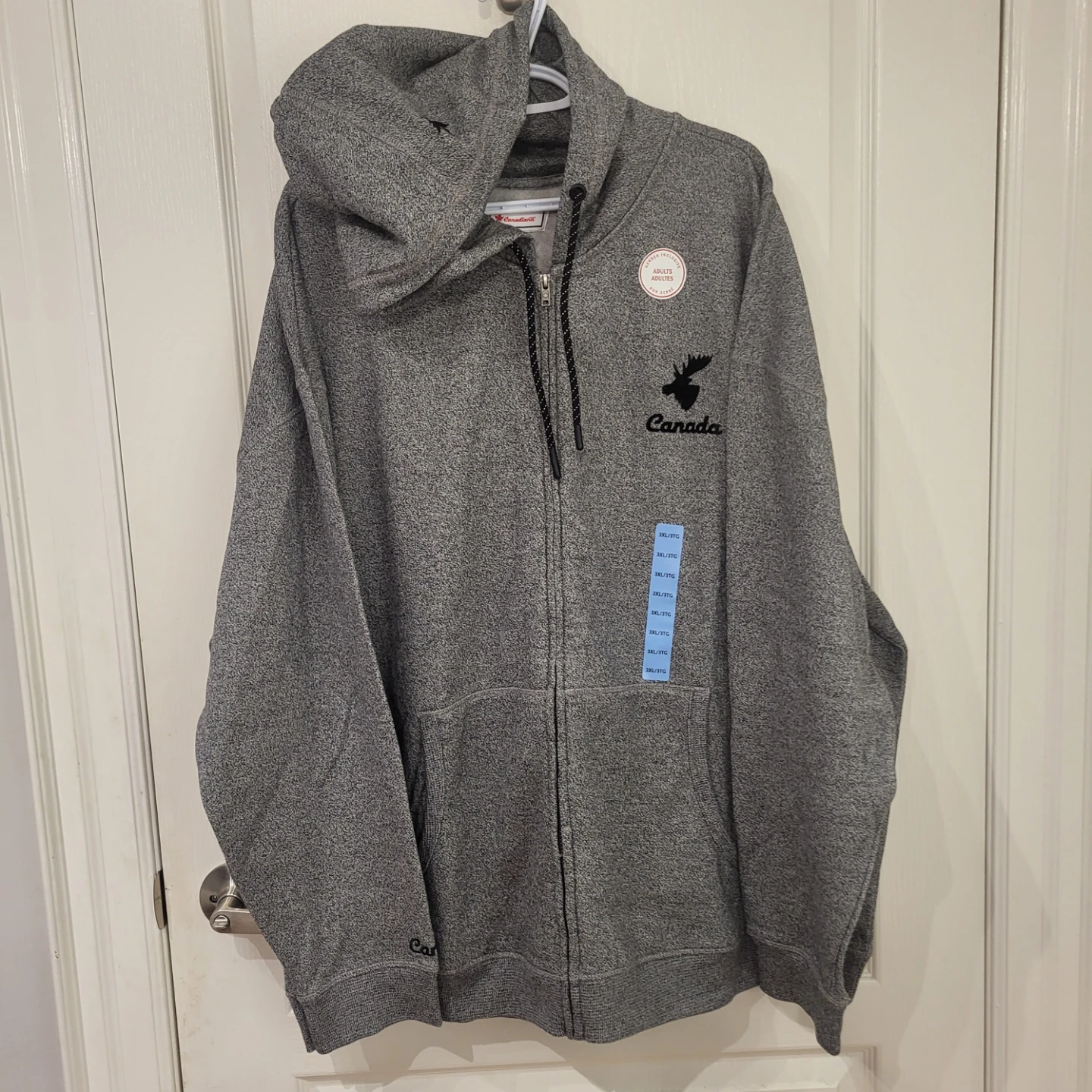 Canadiana Grey Zip-Up Hoodie