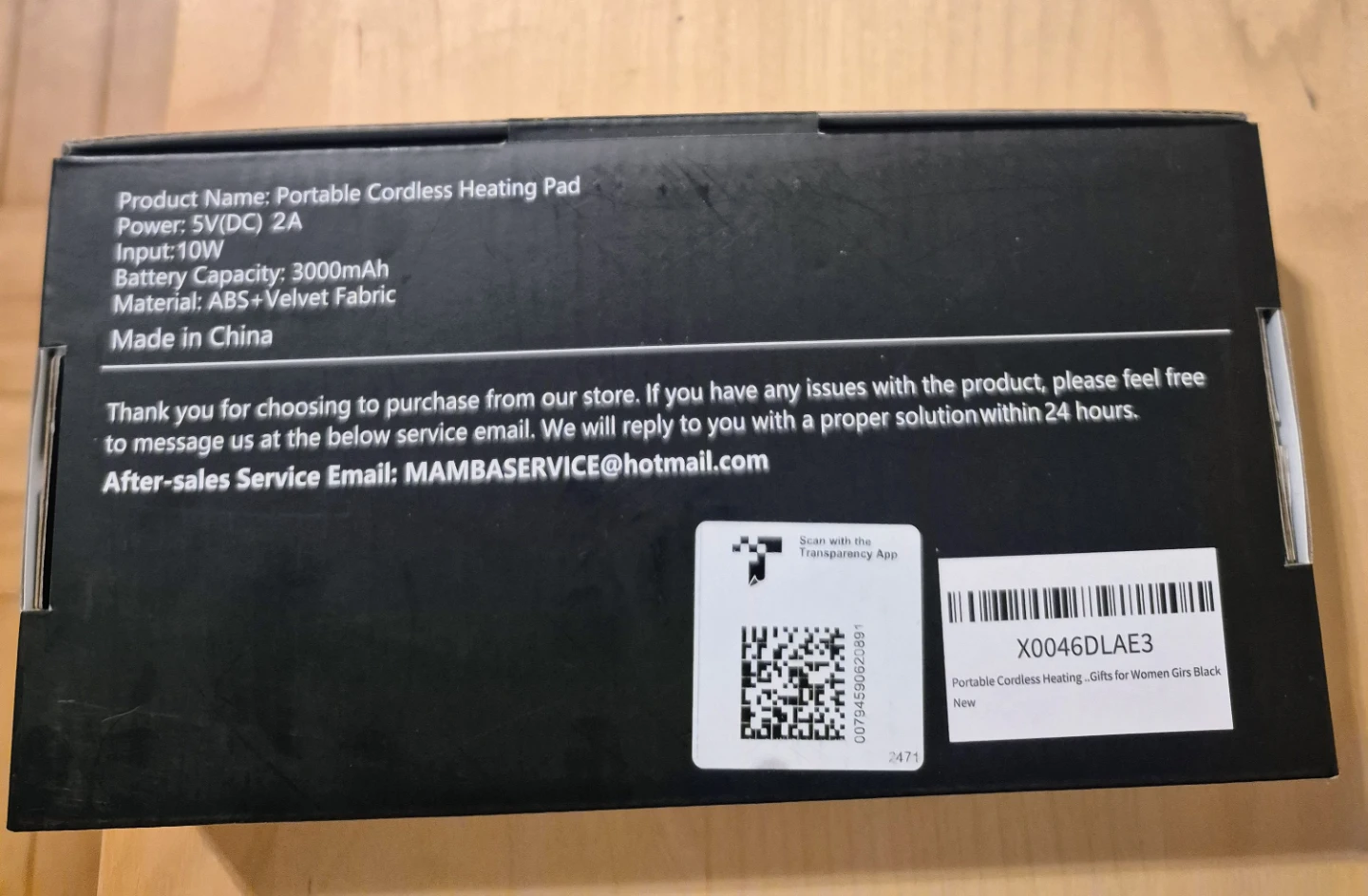 BNIB)Portable Cordless Heating Pad - photo 2