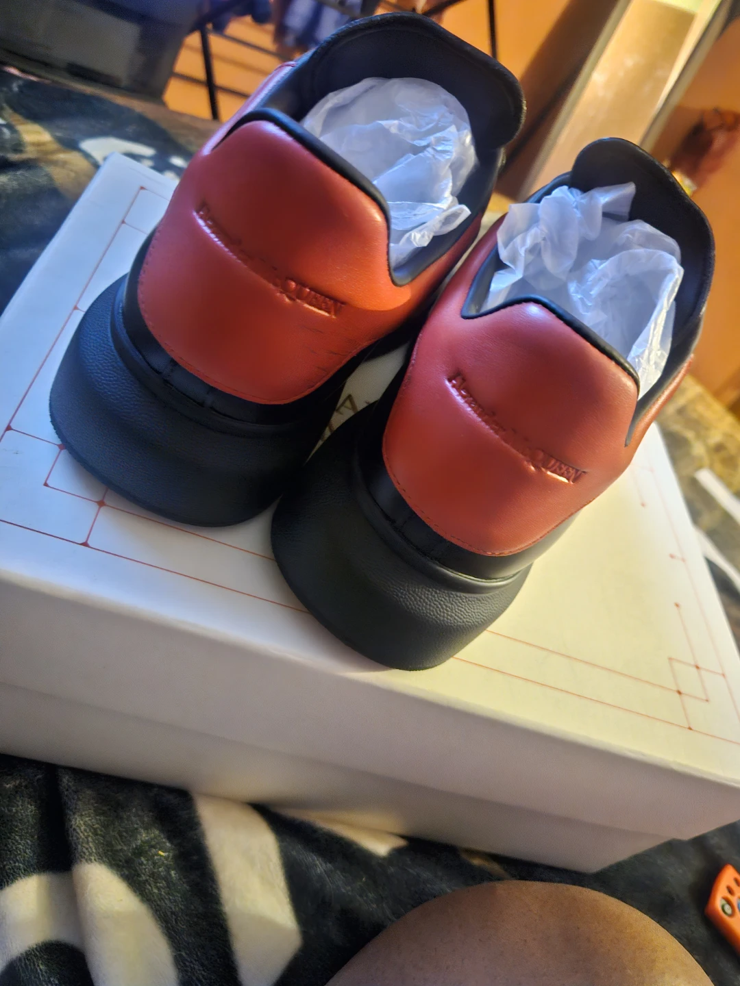 Alexander McQueen Oversized Sneakers Black/Red - photo 4