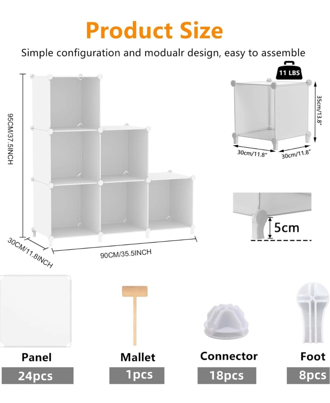 DIY White Modular Cube Storage Shelving - photo 2