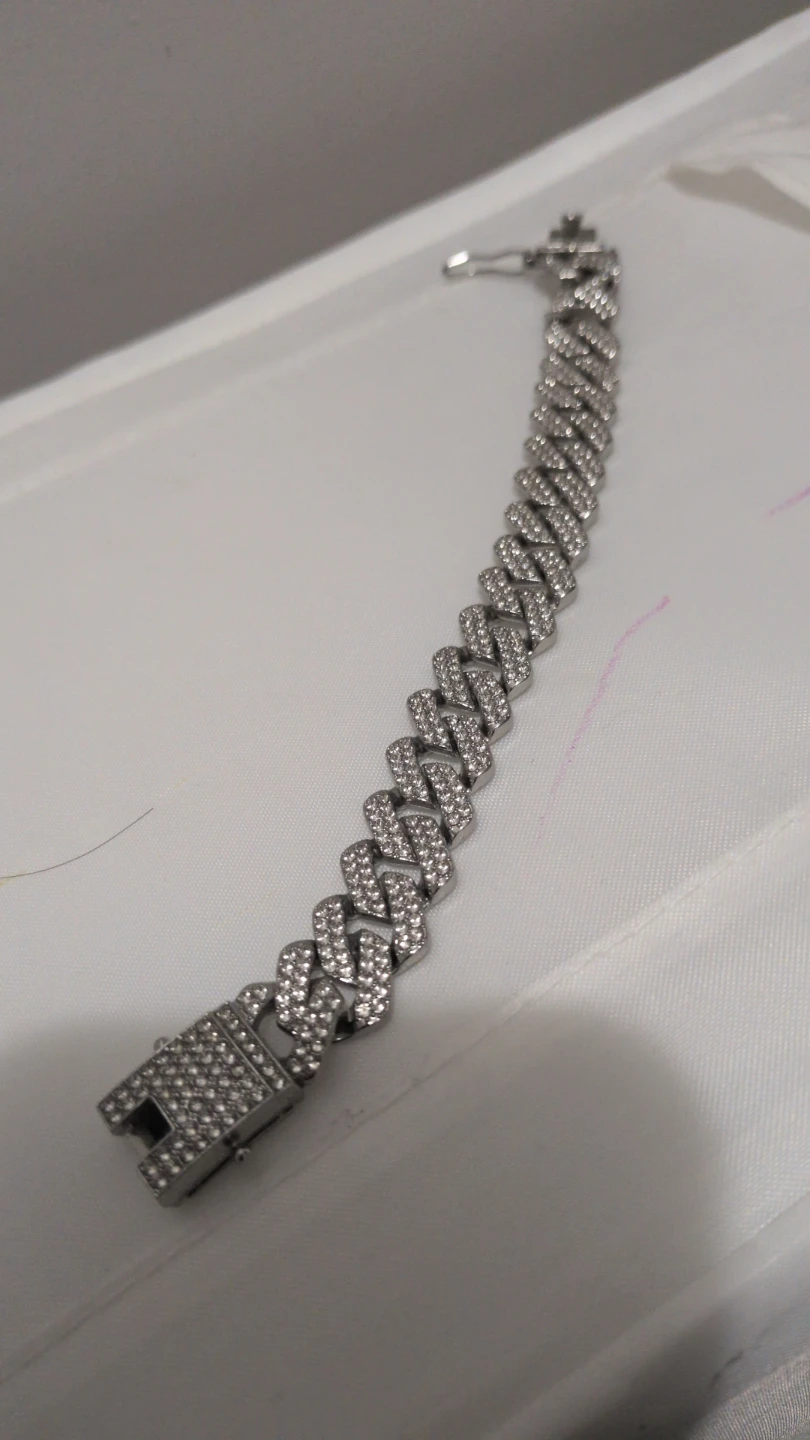 Iced Out Cuban Link Chain Bracelet - photo 3