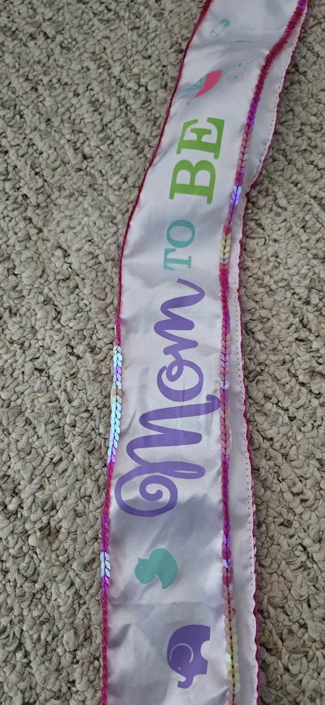 Mom to Be baby shower sash