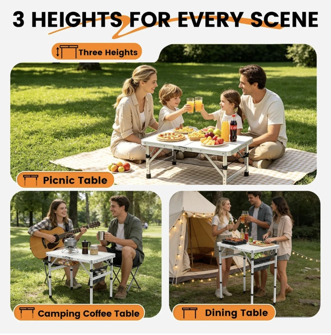 Portable Folding Aluminum Camping Table - photo 3