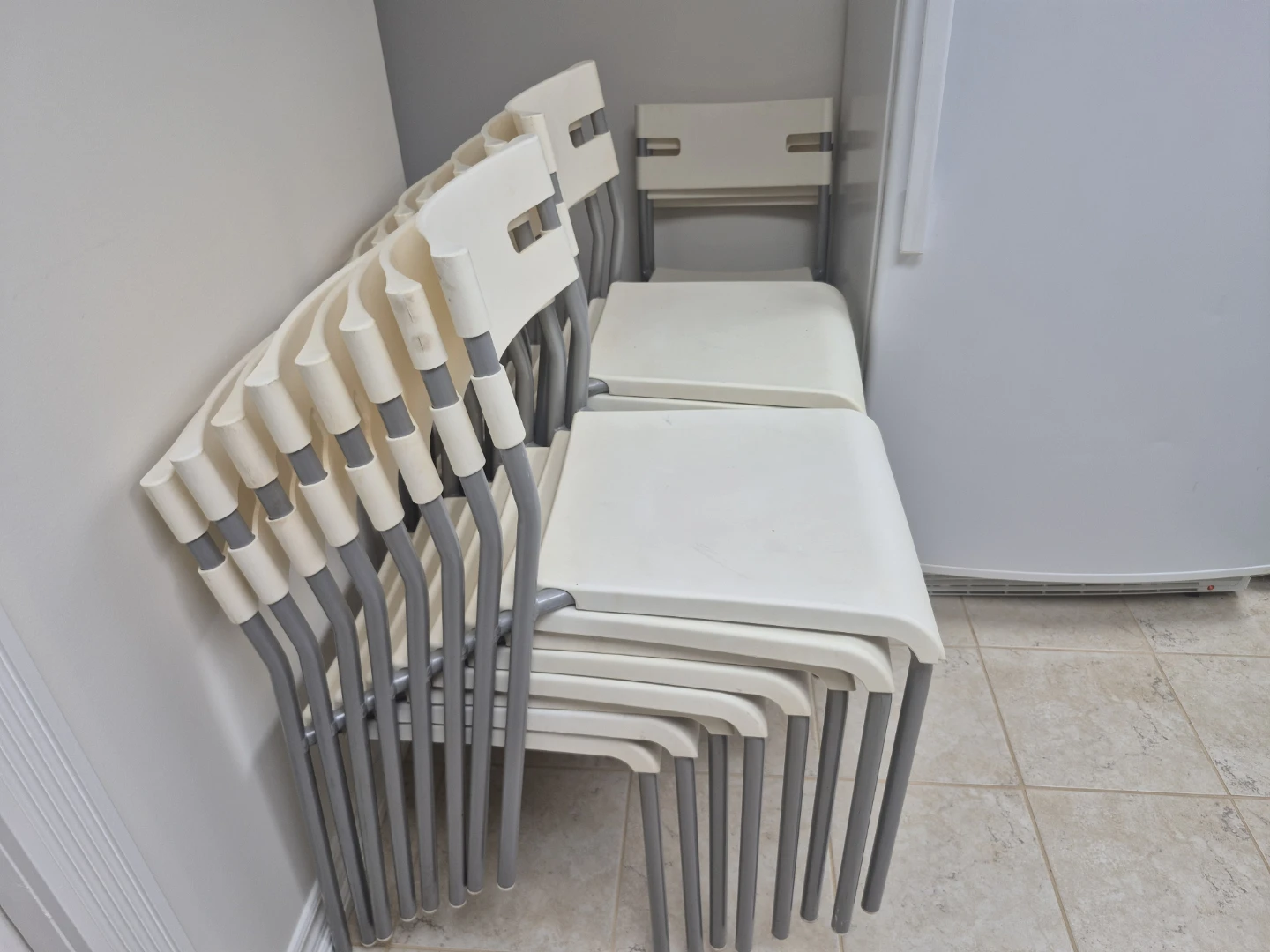 LIKE NEW- IKEA STACKABLE PLASTIC CHAIRS - photo 3