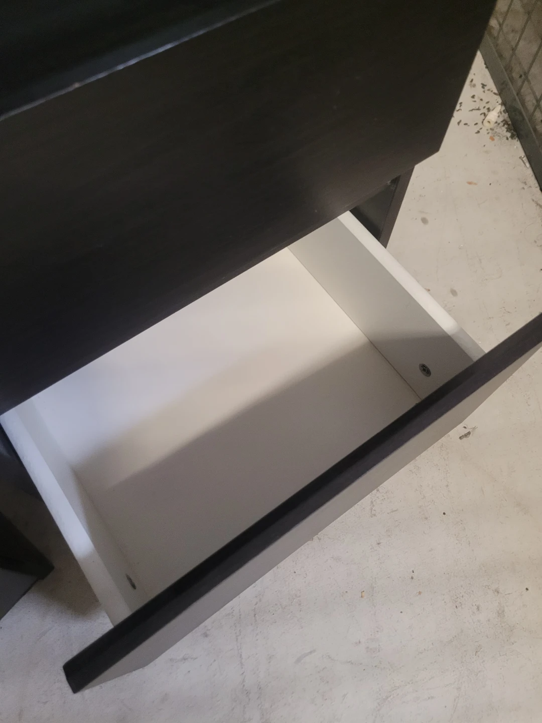 Two Dark Wood Bedside Tables - photo 4