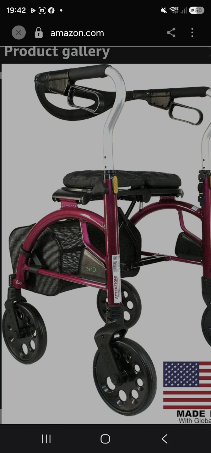 Evolution Walker Rollator - Purple - photo 2