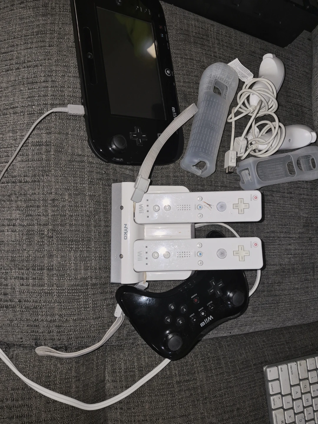 Nintendo Wii U console bundle with accessories and game